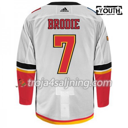 Calgary Flames tröja TJ BRODIE 7 Adidas Vit Authentic - NHL Tröjor Barn Calgary Flames tröja TJ BRODIE 7 Adidas Vit Authentic - NHL Tröjor Barn